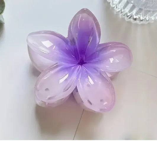 Fancy Hair Claw Clips For Girls|Korean Flower Gradient Egg Large Candy Colour Hair Claw Clips Catchers For Girls Ratings 12