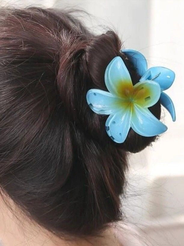 Fancy Hair Claw Clips For Girls|Korean Flower Gradient Egg Large Candy Colour Hair Claw Clips Catchers For Girls Ratings 12