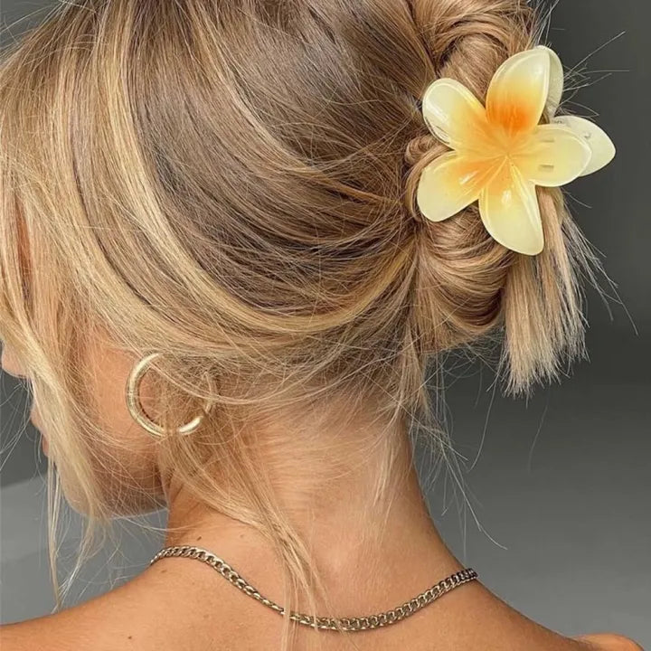 Fancy Hair Claw Clips For Girls|Korean Flower Gradient Egg Large Candy Colour Hair Claw Clips Catchers For Girls Ratings 12