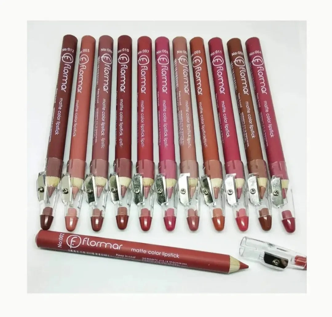 12pcs Matte Lip Liner Pencil Set | Long Lasting Waterproof Lip Contour | Soft Smooth Texture |